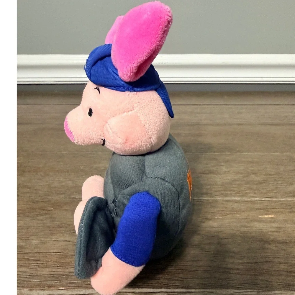 Disney Store Piglet Baseball Catcher Plush Winnie the‎ Pooh Pink Pig Stuffed Toy